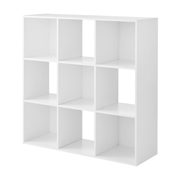 Mainstays 9 Cube Storage Organizer Bookcase Shelf Display Cabinet Wooden Closet