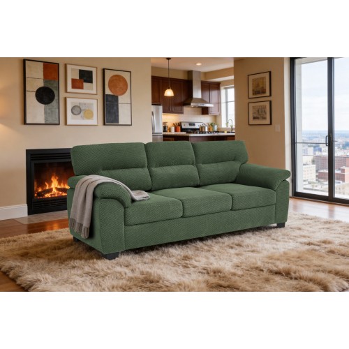 Modern 3 Seater Sofa Upholstered Extra-wide Couch Living Room Lounge Couch