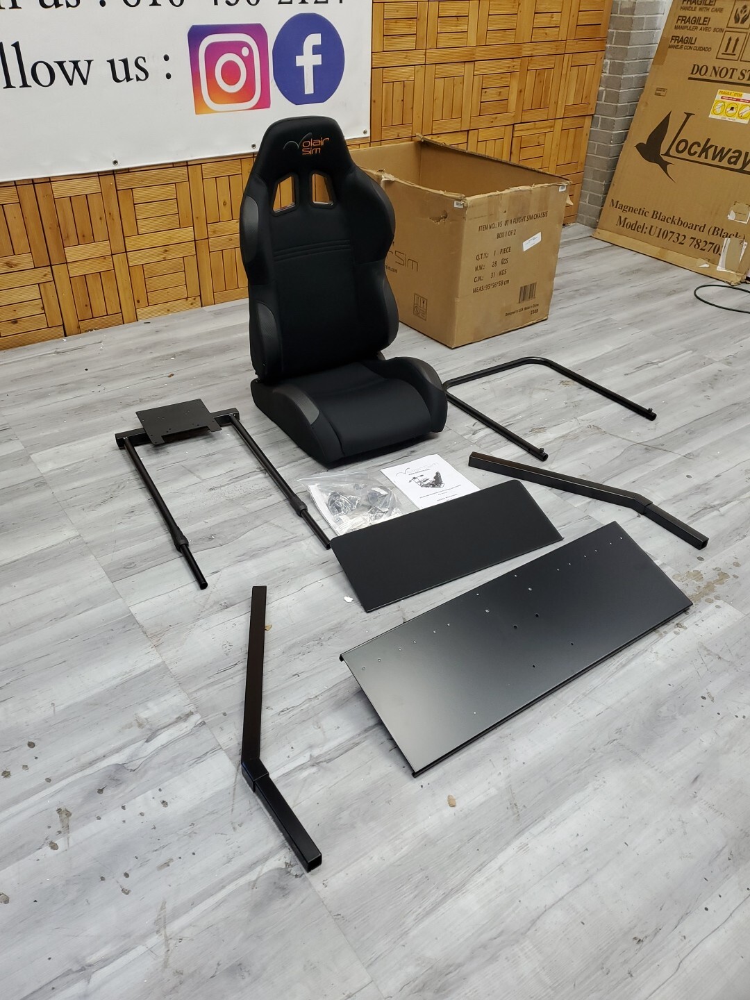 Volair Sim Universal Flight or Racing Simulator Cockpit -BOX 1 of 2 NOT COMPLETE