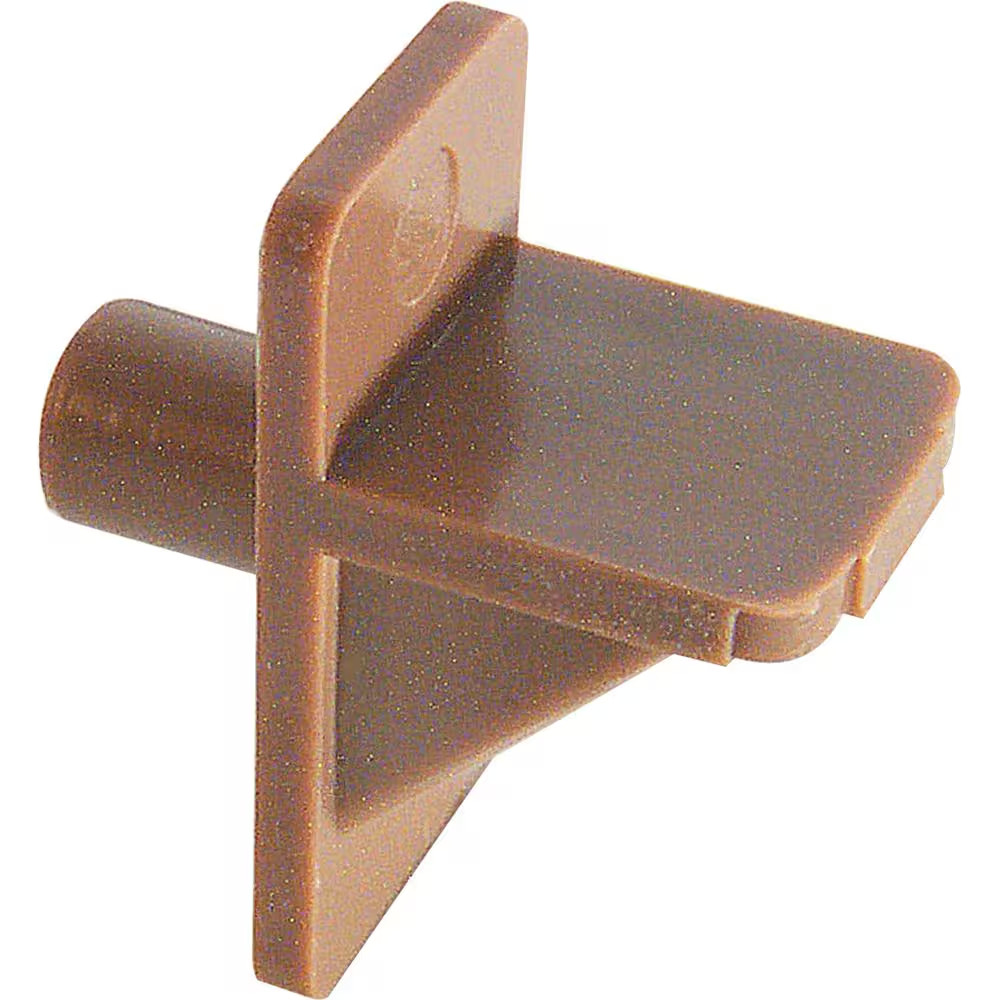 1/2 In. X 1 In. X 1/4 In. Light Brown Plastic Shelf Bracket for Wood Shelving (5