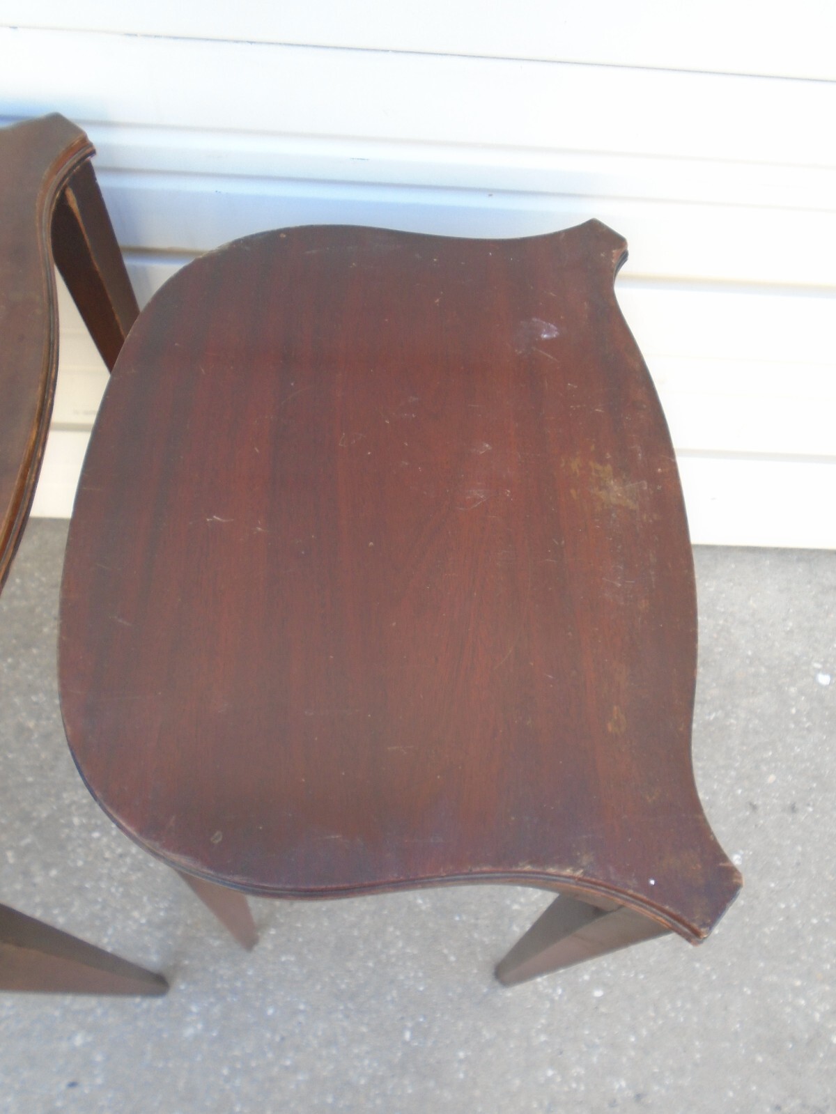 3 Nesting End Tables French Country Regency Side Louis XVI Leather Mahogany TLC