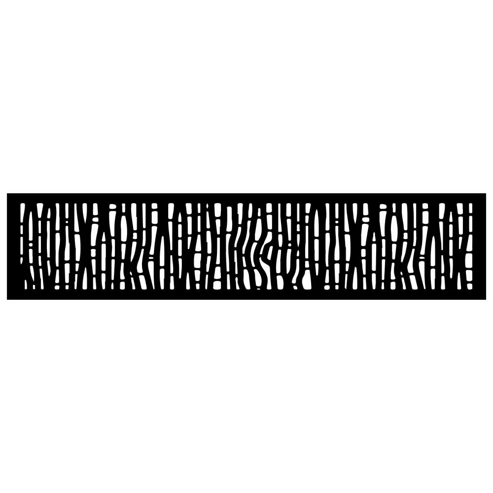 Outback 16 In. X 72 In. Galvanized Black Steel Decorative Screen Panel Wall and