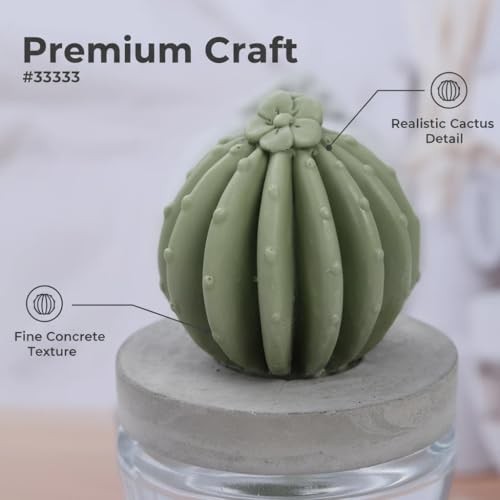 Reed Diffuser Set Ceramic Cactus Fragrance Diffuser-White Flower 3.38 fl oz
