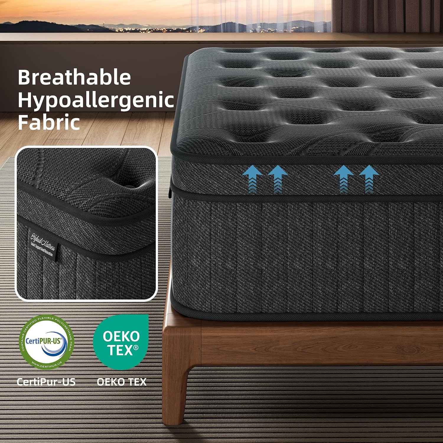 Twin Mattress, 10 Inch Springs Matress, Bed in a Box, Soft and Breathable,