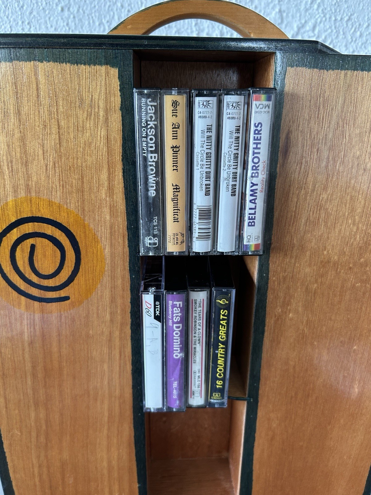 Reut Shahar for Kakadu Wood Painted Shelf Cassette/CD Cabinet Tower Rack Folk