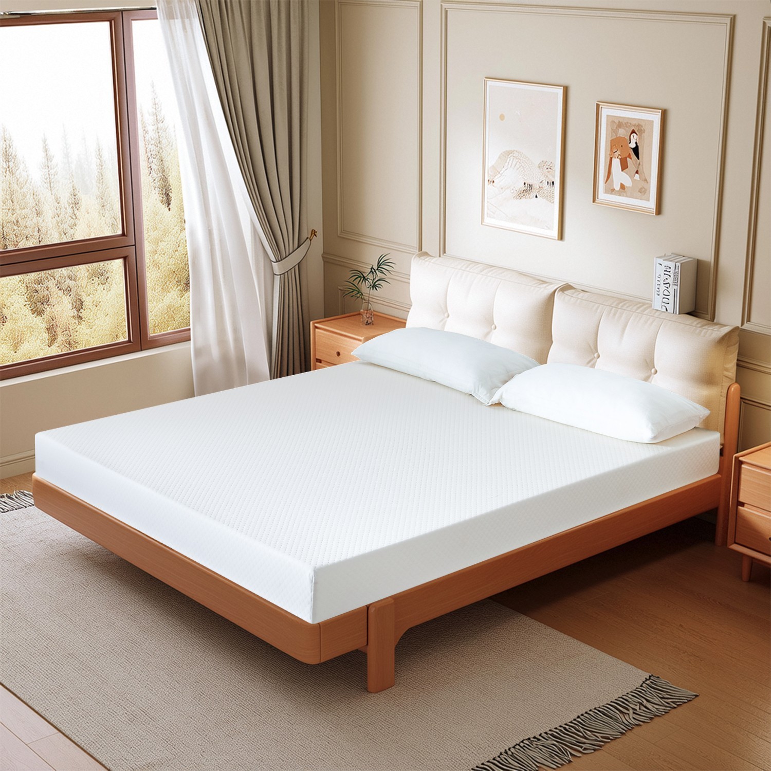5″ 6″ Memory Foam Mattress with Washable Cover Twin Txl Full Queen Size in a Box