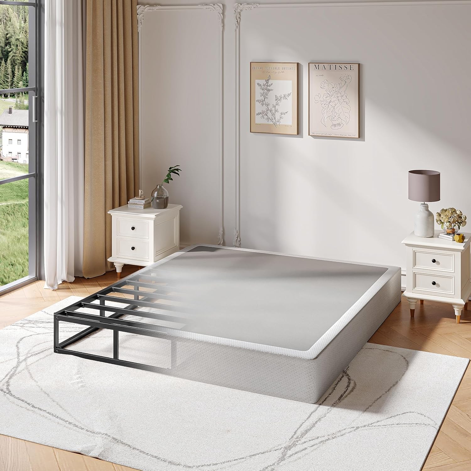 King Box Spring 5 Inch, 3500 lbs Capacity, Metal Bed Base Size, Low Profile