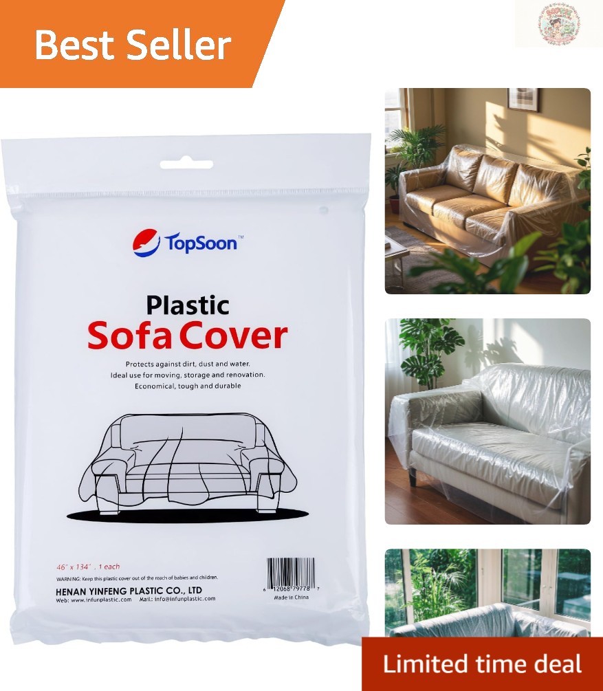 Washable & Easy to Clean 134×46 Plastic Sofa Cover – Protection