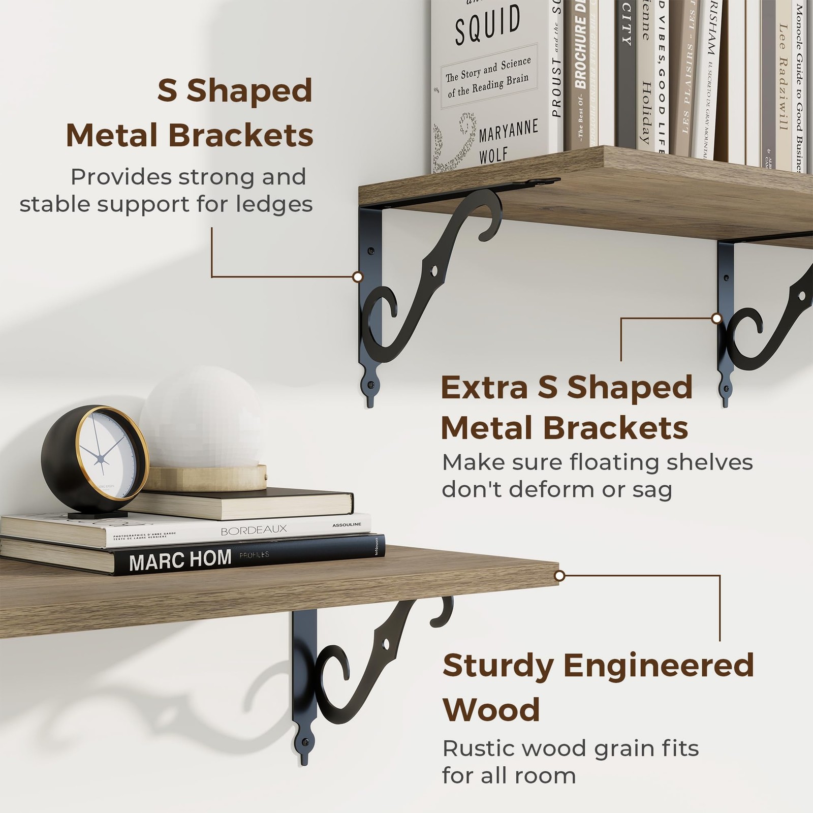 Richfocus 12 Inch Deep Floating Shelves For Wall 31.5 W X 12 D Wood Wall