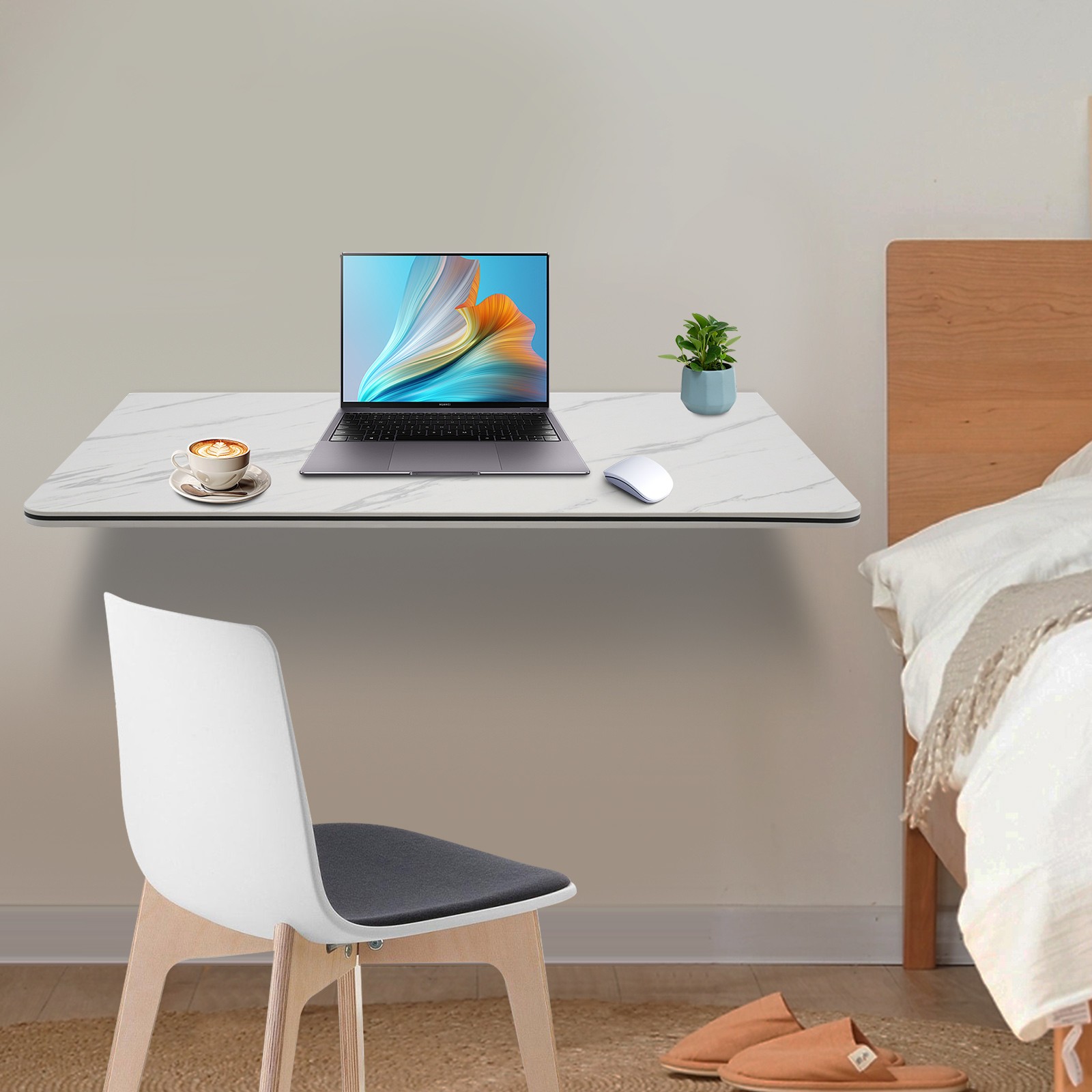 Folding Wall Desk Wall-mounted Folding Table 31.5×19.69in Within 66.14 lbs