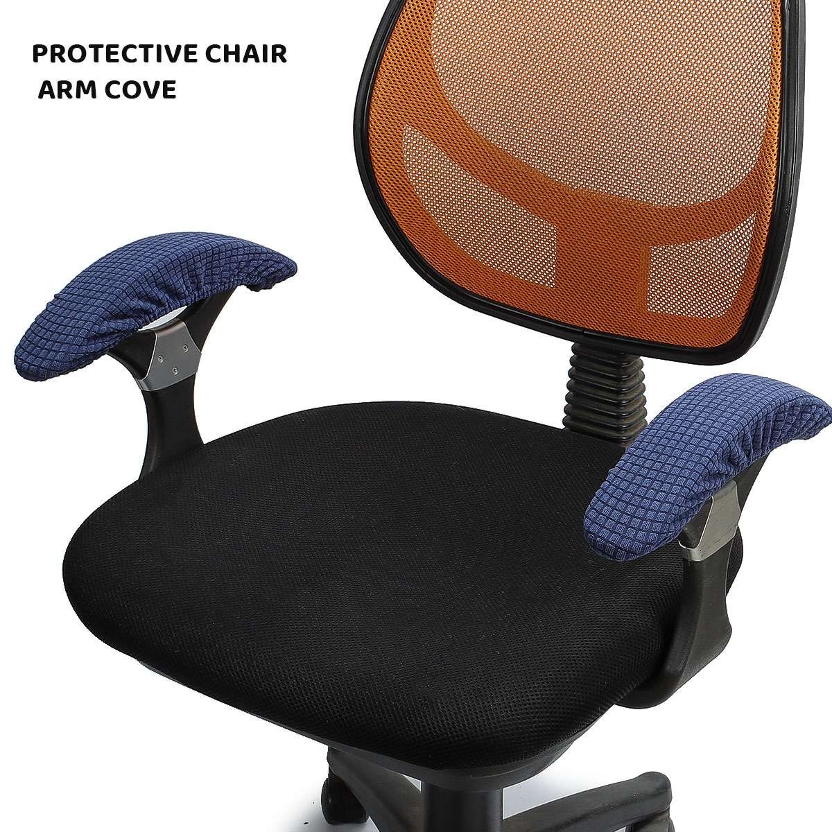 2Pcs Removable Office Computer Chair Armrest Cover Pad Chair Arm Cover Slipcover