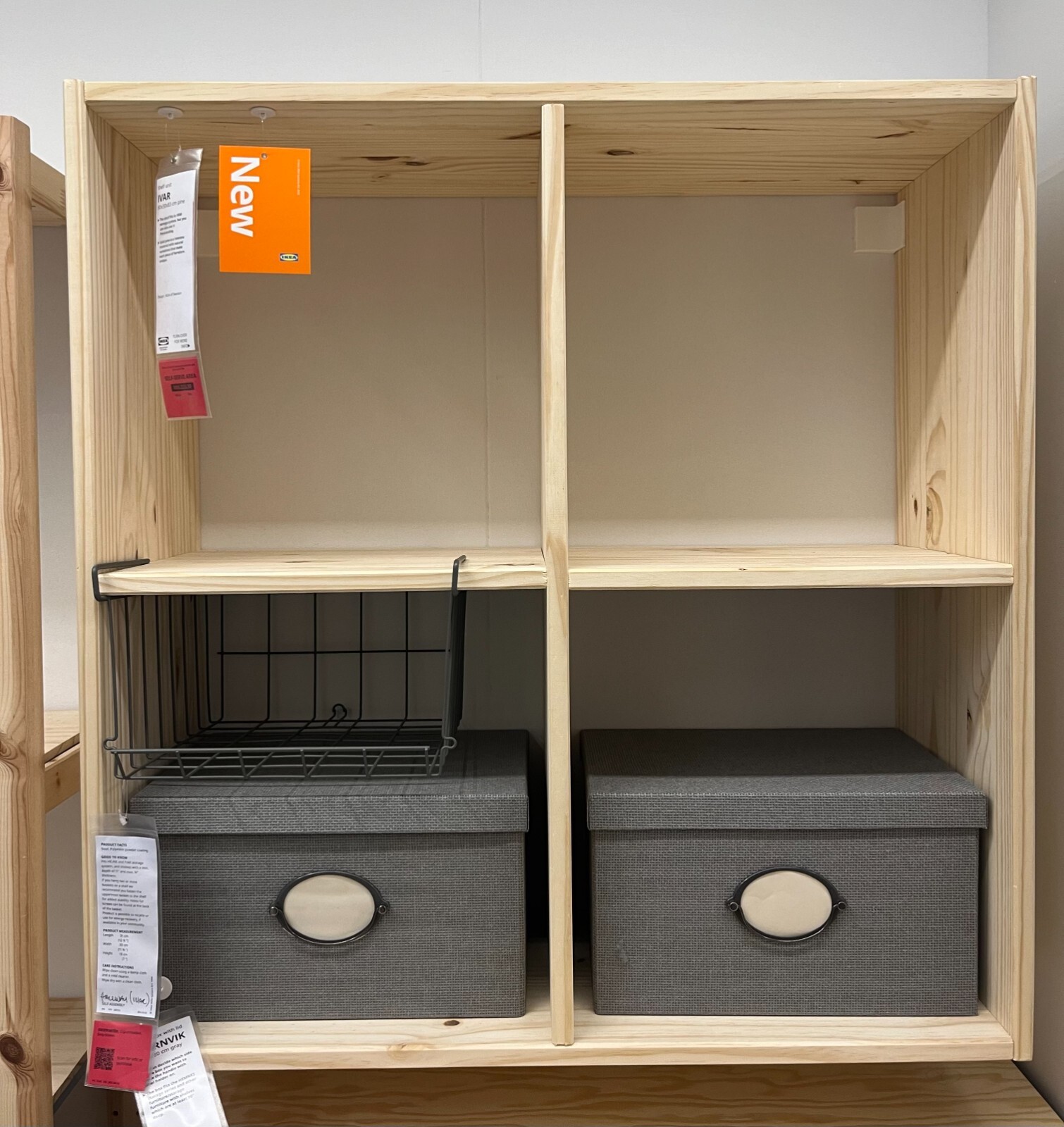 Brand New IKEA IVAR Shelf Unit Pine 80x30x83 cm (31x12x33 “) 005.223.30
