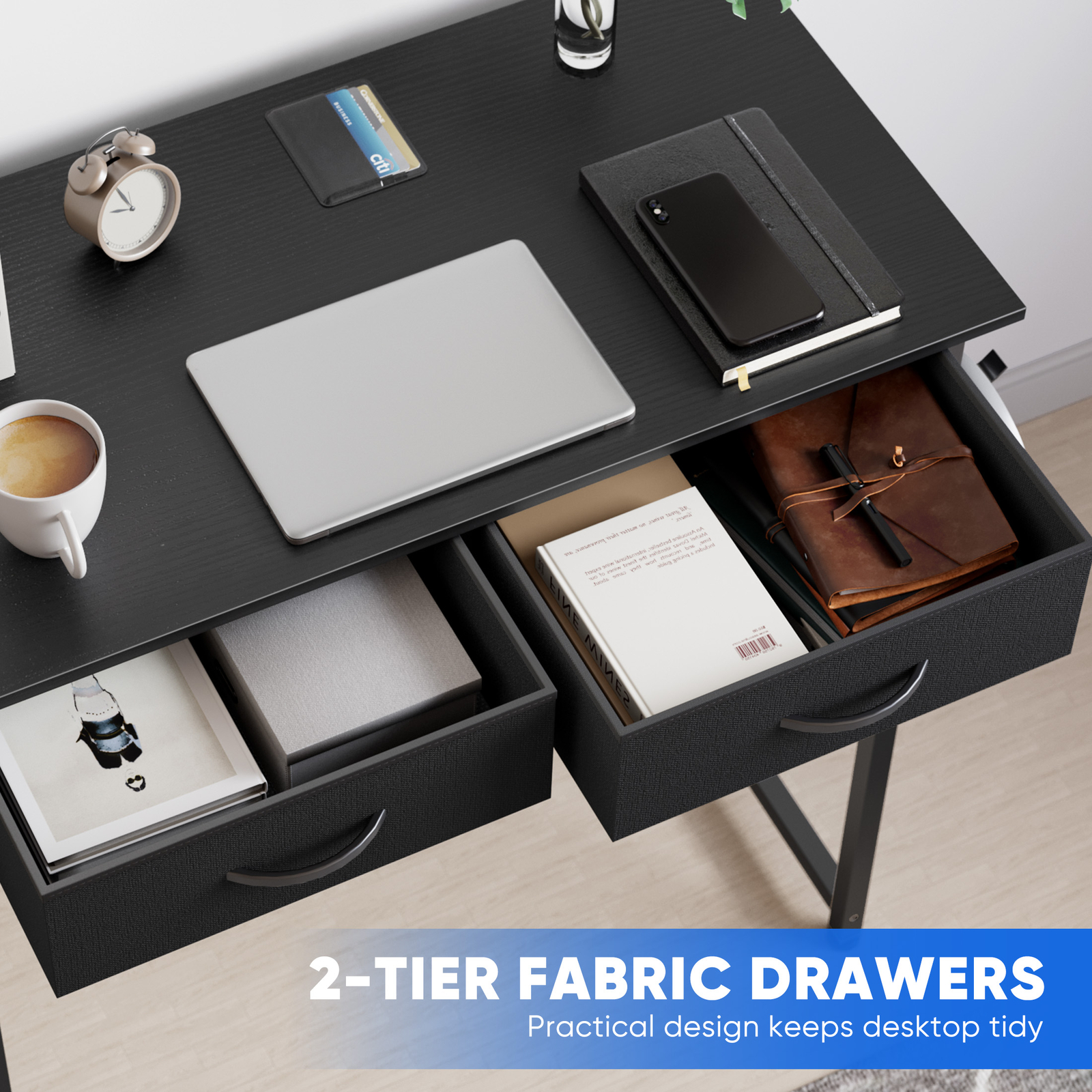 32″ 2-Drawer Laptop Gaming Table Computer Desk Home Dressing Table Workstation