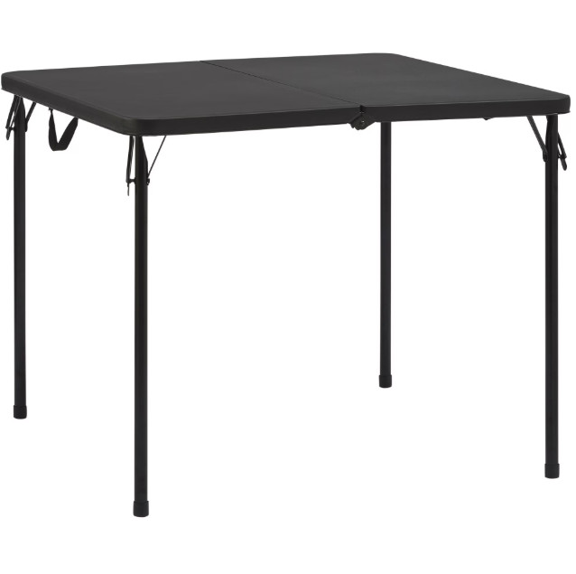 Mainstays 34″ Square Centerfold Folding Card Table, Black