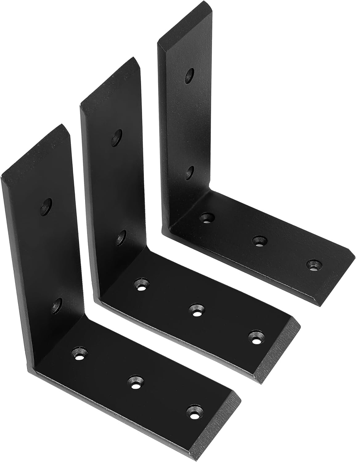 3Pcs Heavy Duty Black Steel 6″x8″ Countertop Support Brackets L Shelf 500LB