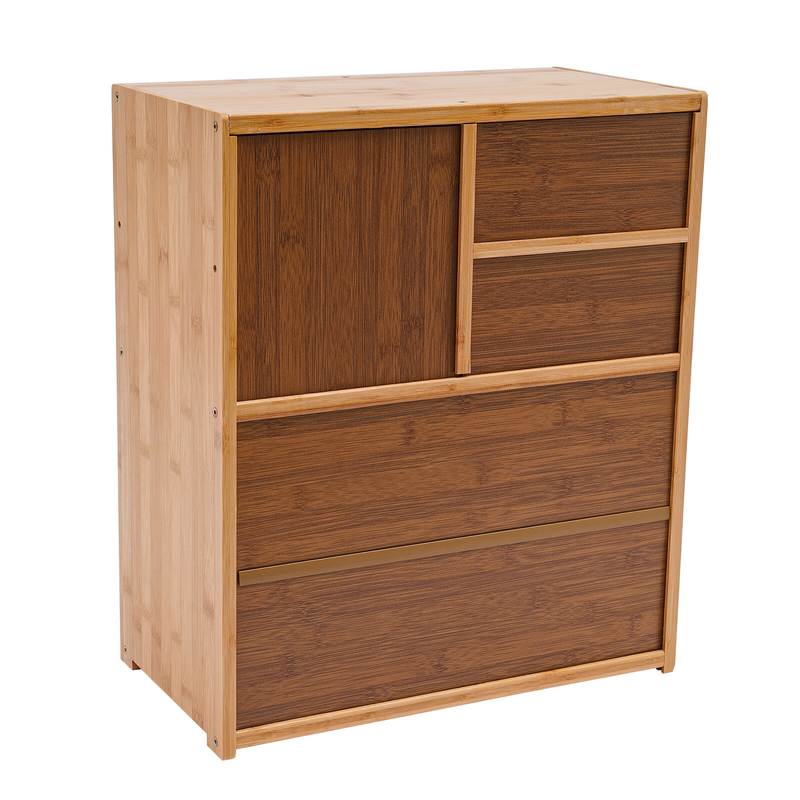 18.9in Tall Kitchen Pantry Sideboard Bamboo Kitchen Storage Cabinet with Drawer