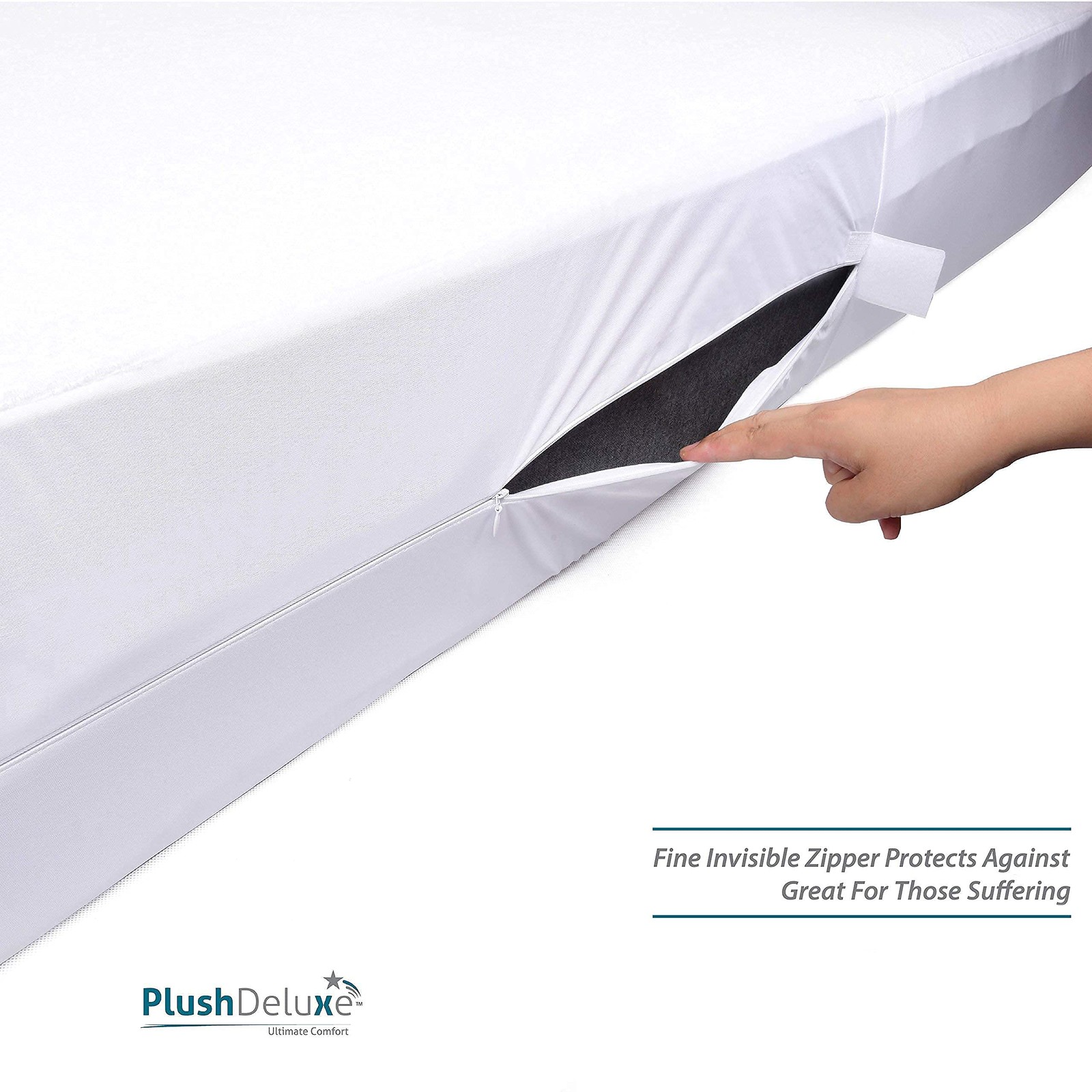 Premium 100% Waterproof Mattress Encasement, Breathable Soft Cotton Terry Sur…