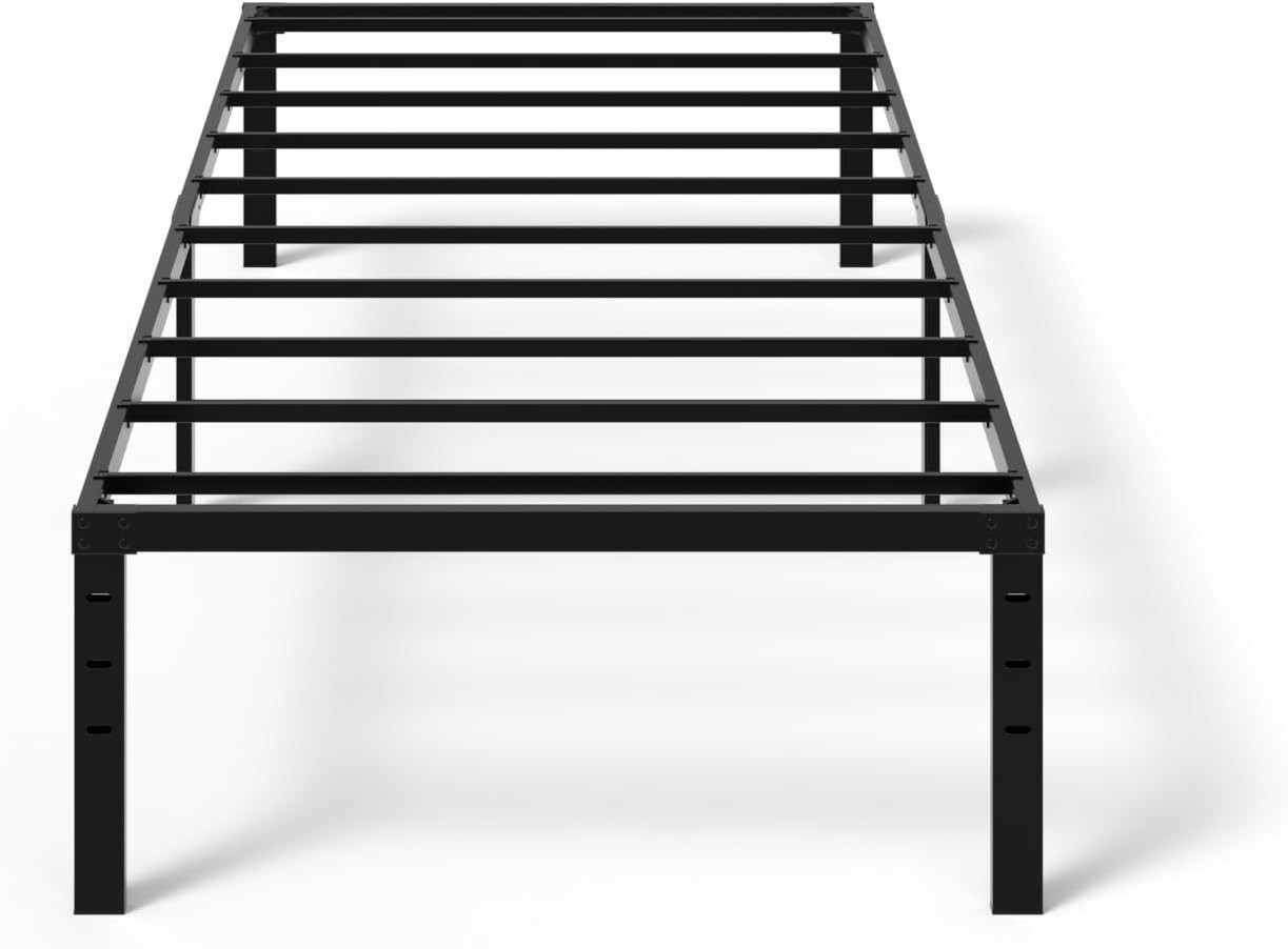 Size Twin Metal Platform Bed Frame,Mattress Foundation Bed Base,Heavy Duty Steel