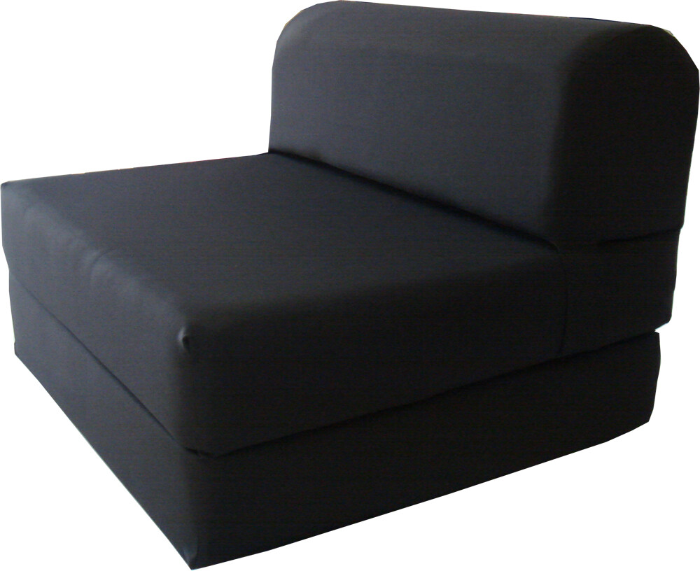 Twin Flip Chair Folding Foam Beds, Portable Sofa Bed, Couch 6x32x70, Black