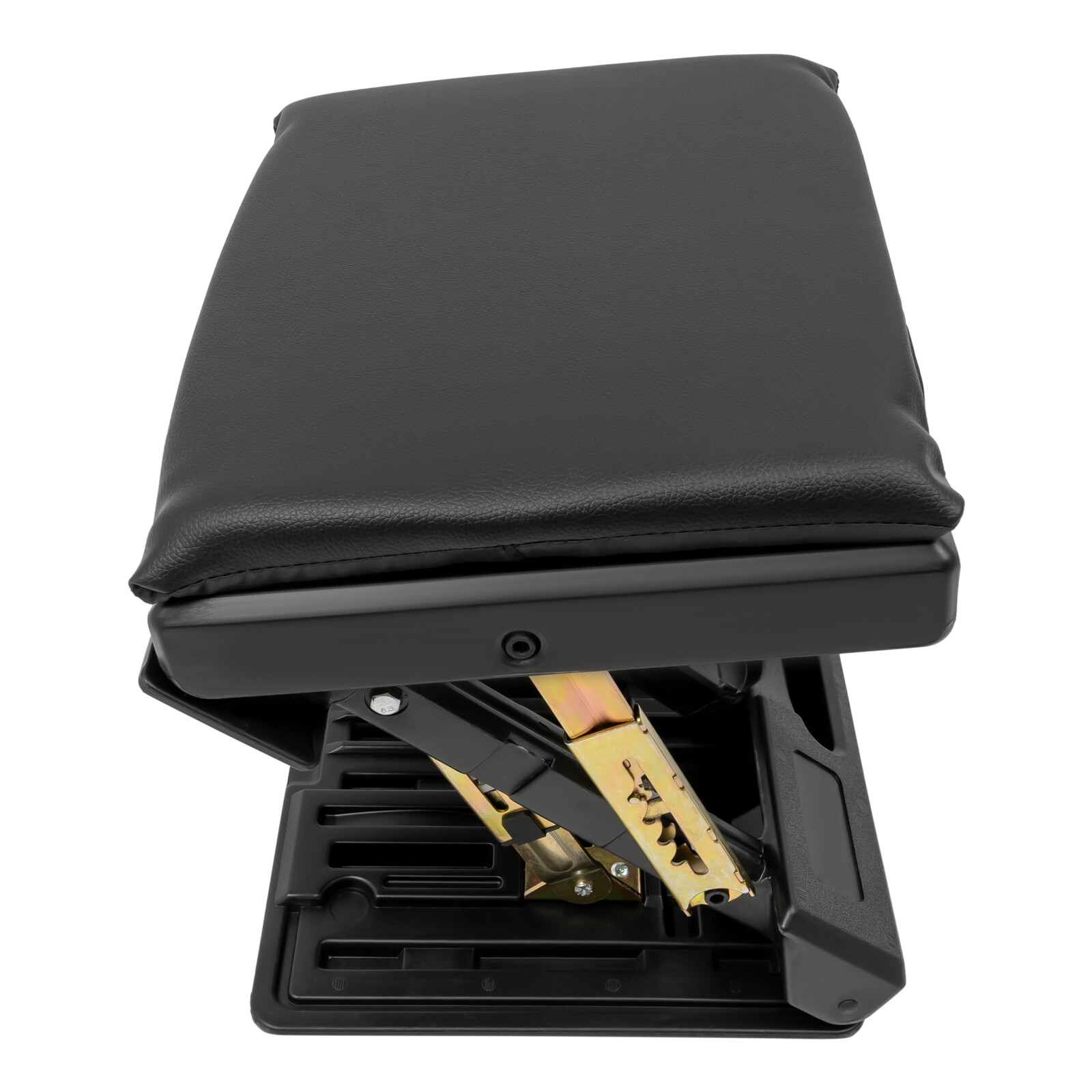 12.4*12.4*3.35in Black ABS& PU& Sponge& Copper Ergonomic Foldable Footrest ﻿ ﻿