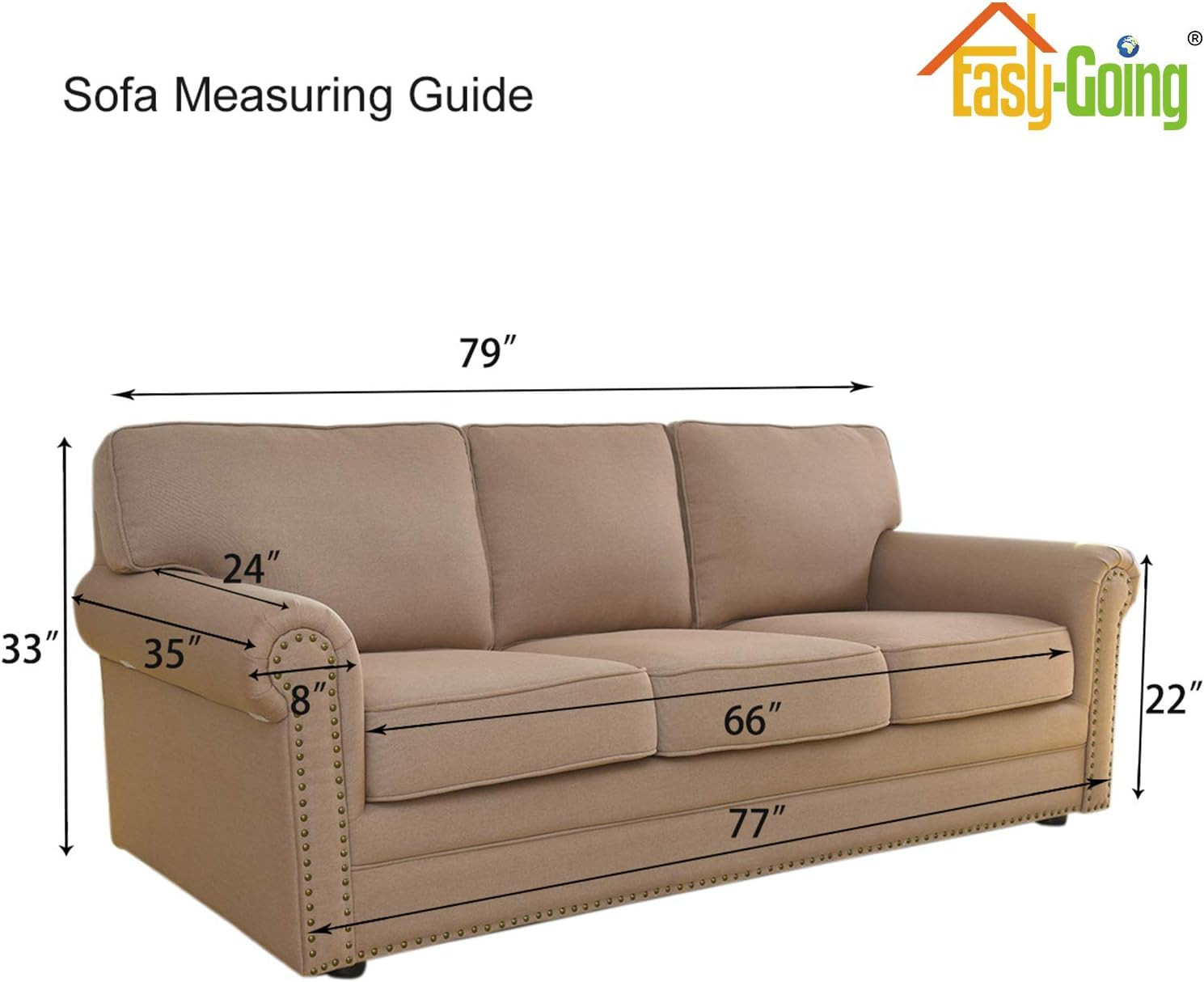 Easy-Going Stretch Sofa Slipcover 1-Piece Sofa Cover Furniture Protector Couch S