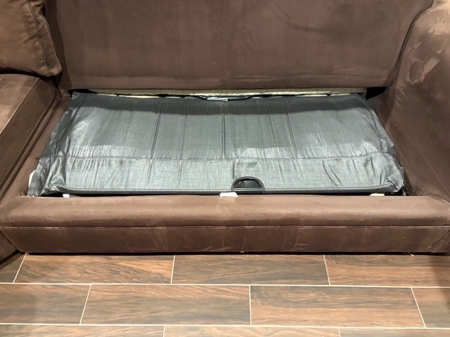 Pottery Barn Pearce Roll Arm 3-Piece Sectional Sleeper Sofa in Performance Suede