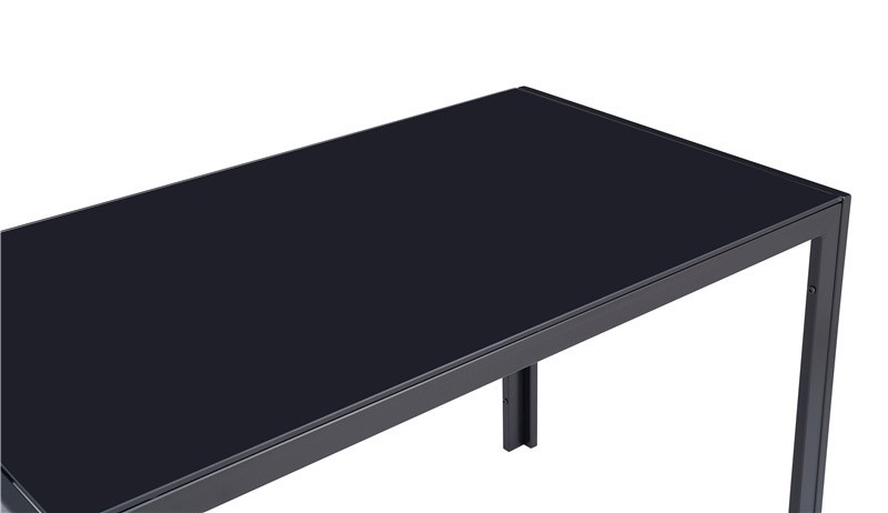 47.25″Tempered Glass Rectangular Dining Table Metal Legs for Dining Room Kitchen