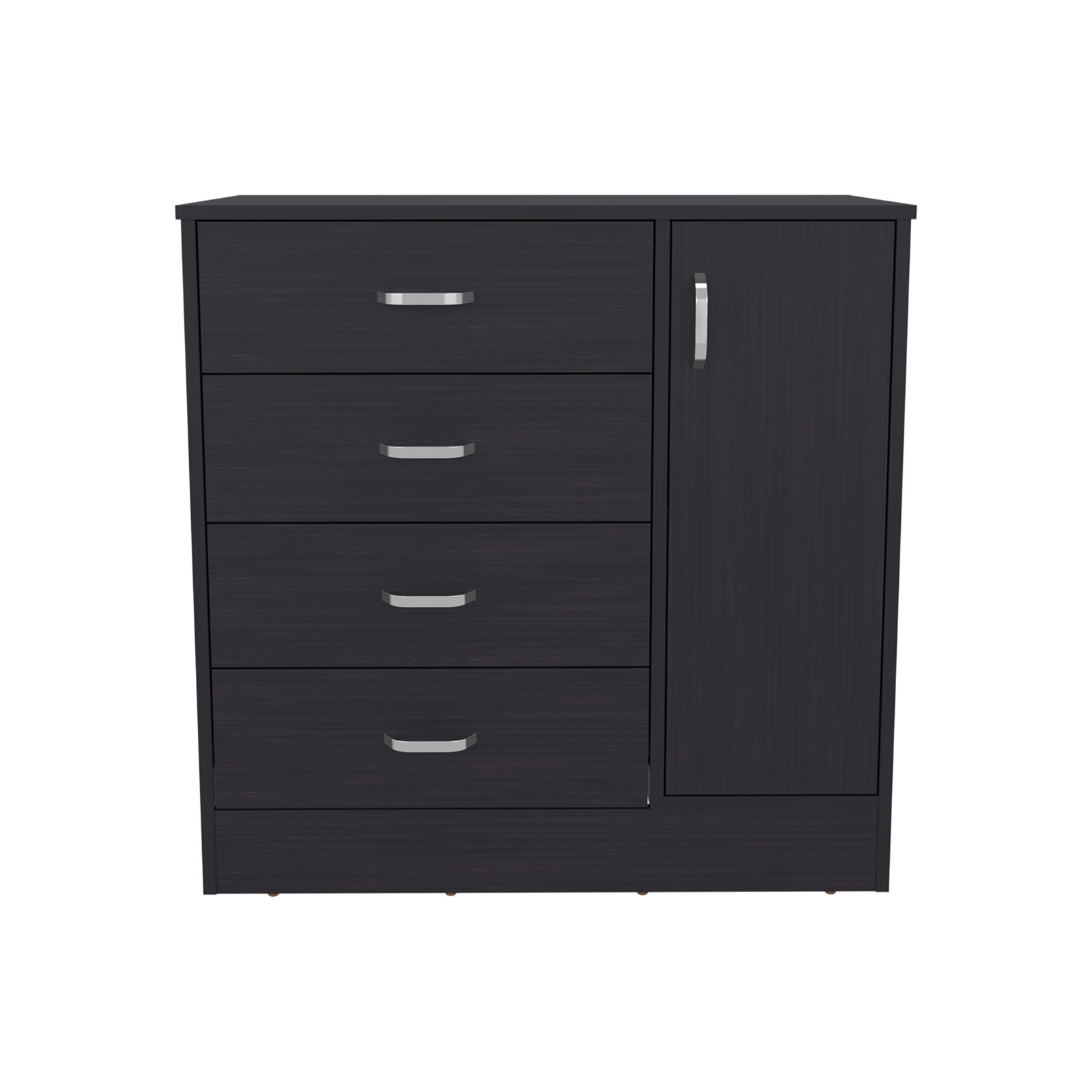 Modern Dresser Set, 4 Drawers & Door, Wenge, 31.5″W x 31.3″H x 15.5″D