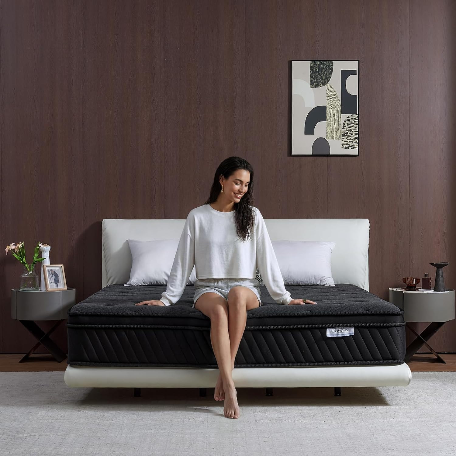 12 Inch Queen Mattress Hybrid Mattress in a Box, Memory Foam Mattress with Pocke