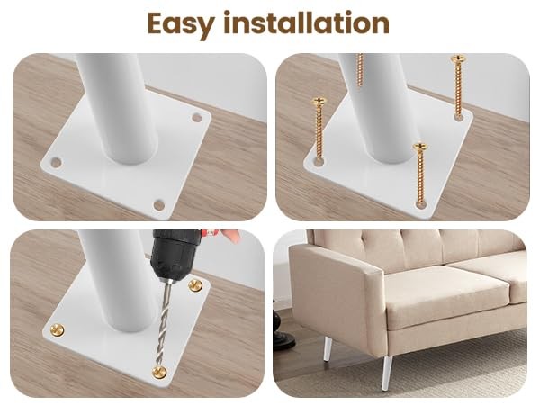 12 Inch Heavy Duty Furniture Legs Set of 4 1322 lbs Capacity Metal Legs for F