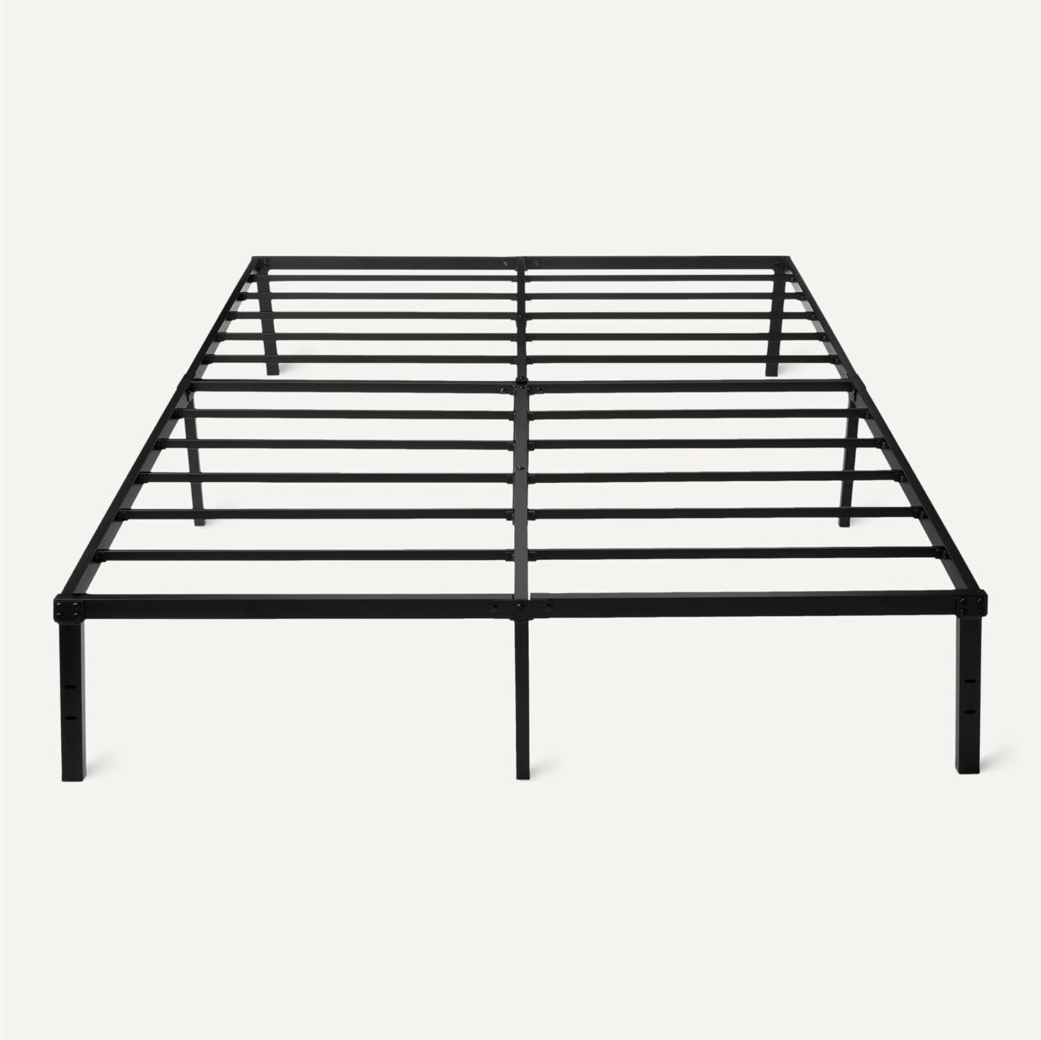 -Metal Bed Frame Non-Foldable Platform Bed Easy Assembly Queen 60W x 80L in