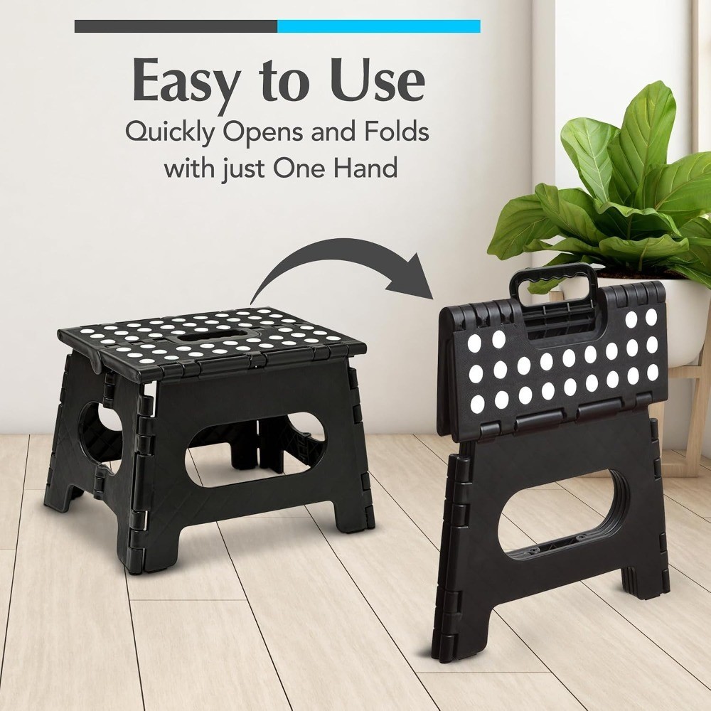 Folding Step Stool – Sturdy Enough Collapsible Stool to Support Adults – Opens