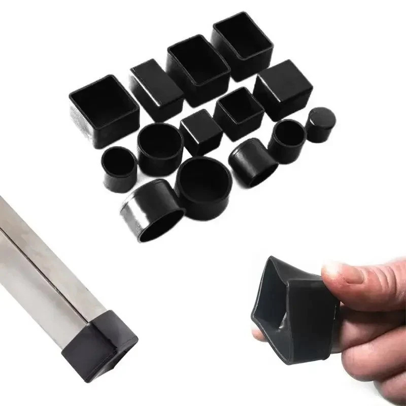 Square Silicone Chair Leg Caps – Non-Slip Floor Protector Table Foot Pads