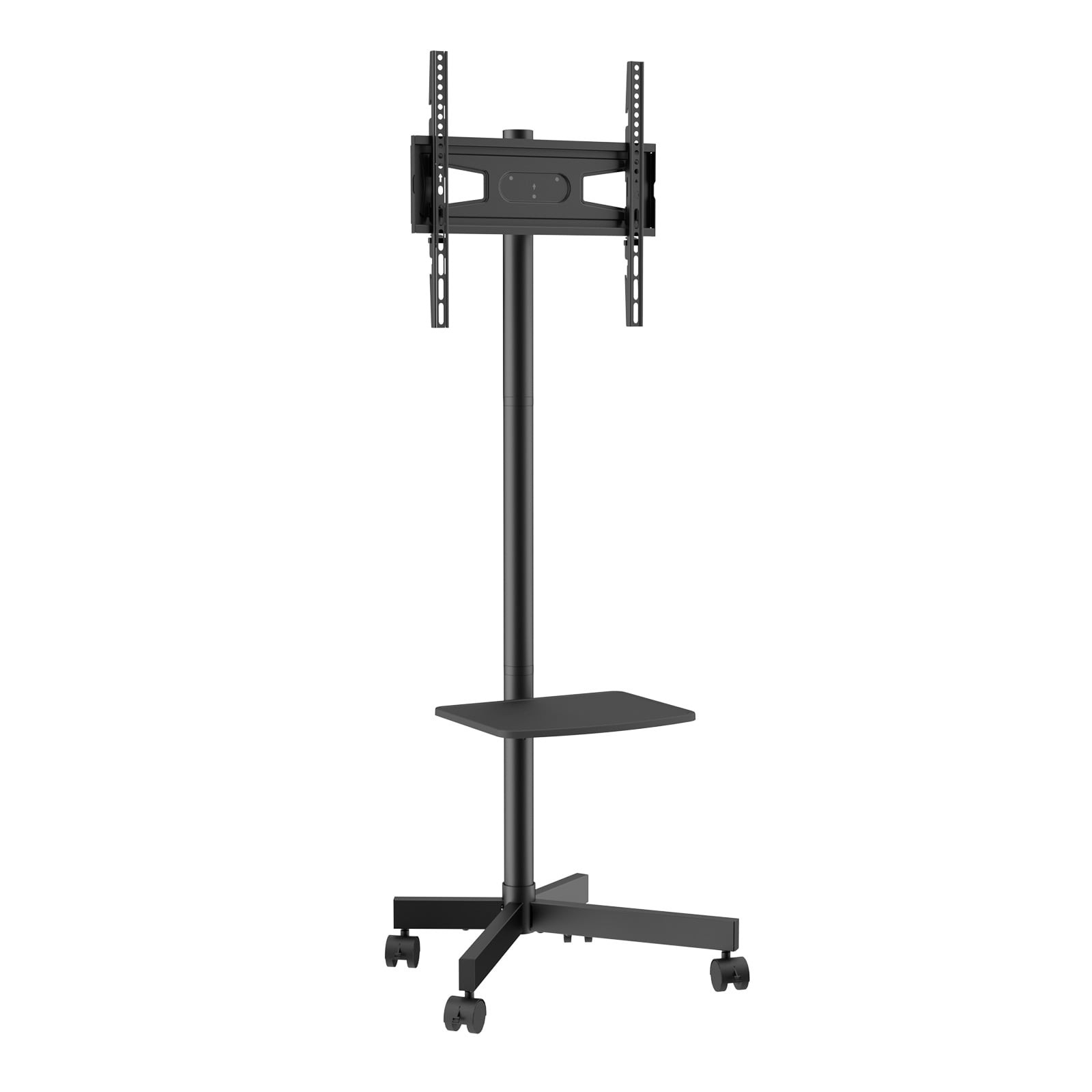 Rolling TV Stand Height Adjustable, Mobile Cart for 23-60″ w/Lockable Wheels