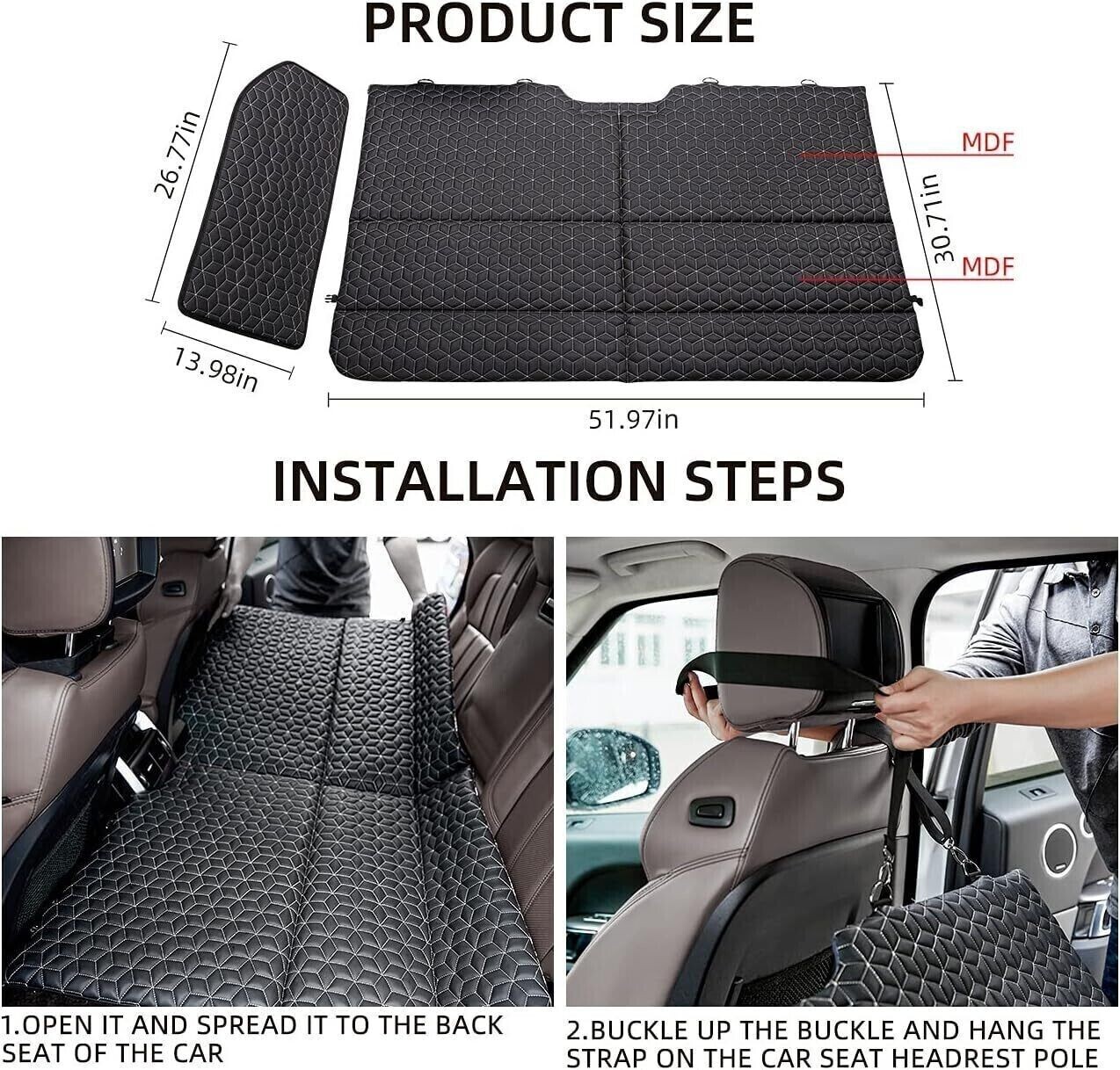 Non-Inflatable Car Mattress, Folding Car Bed Mattress for SUV, Portable Car Camp