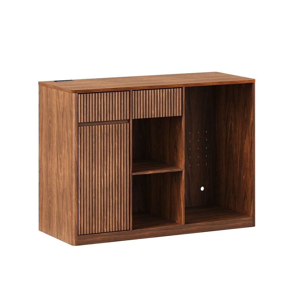 51.2″ Modern Fluted Bar Cabinet with Fridge Compartment (Fridge Not Included)