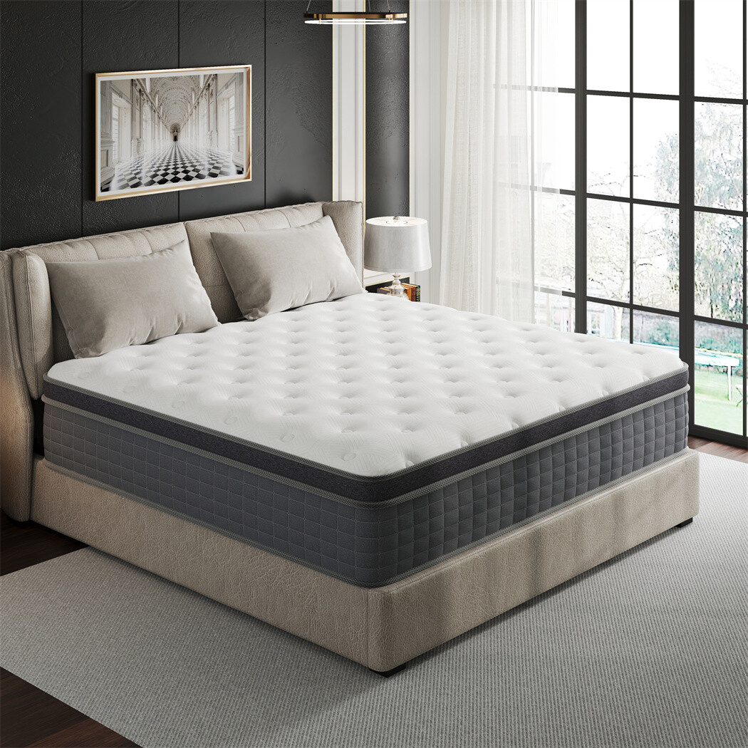 12″ Mattress Twin Full Queen King Size Hybrid Pocket Spring Memory Foam MICOOLS