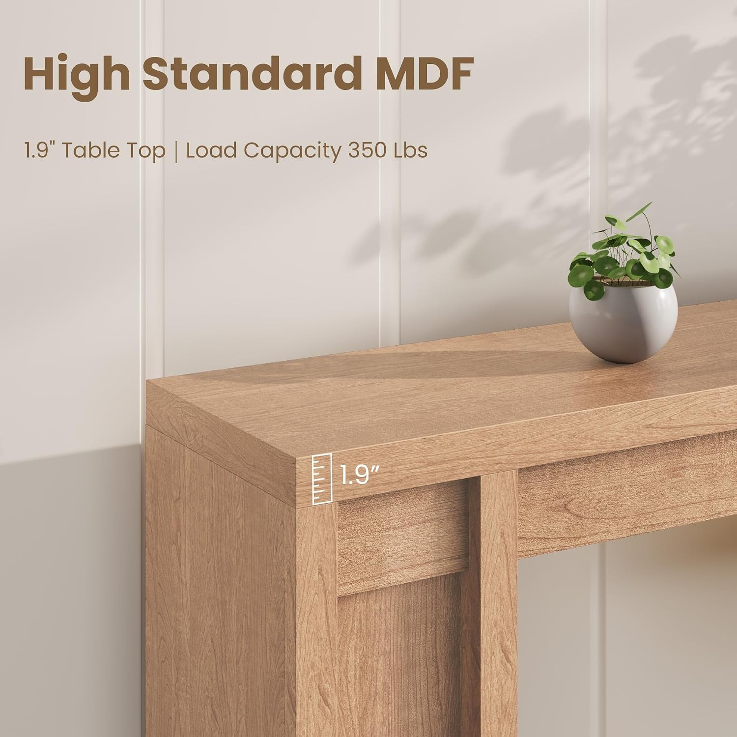 Cherry 70.9-Inch Farmhouse Console Table for Living Room & Entryway Decor