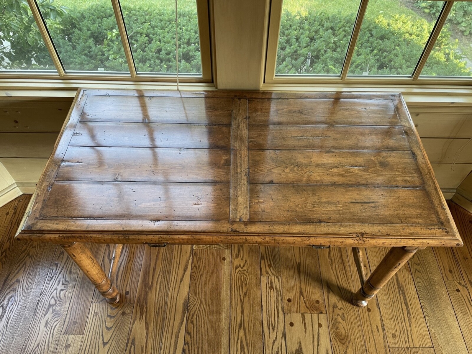 Custom Guy Chaddock Two Drawer Writing Desk With Mitered Plank Top