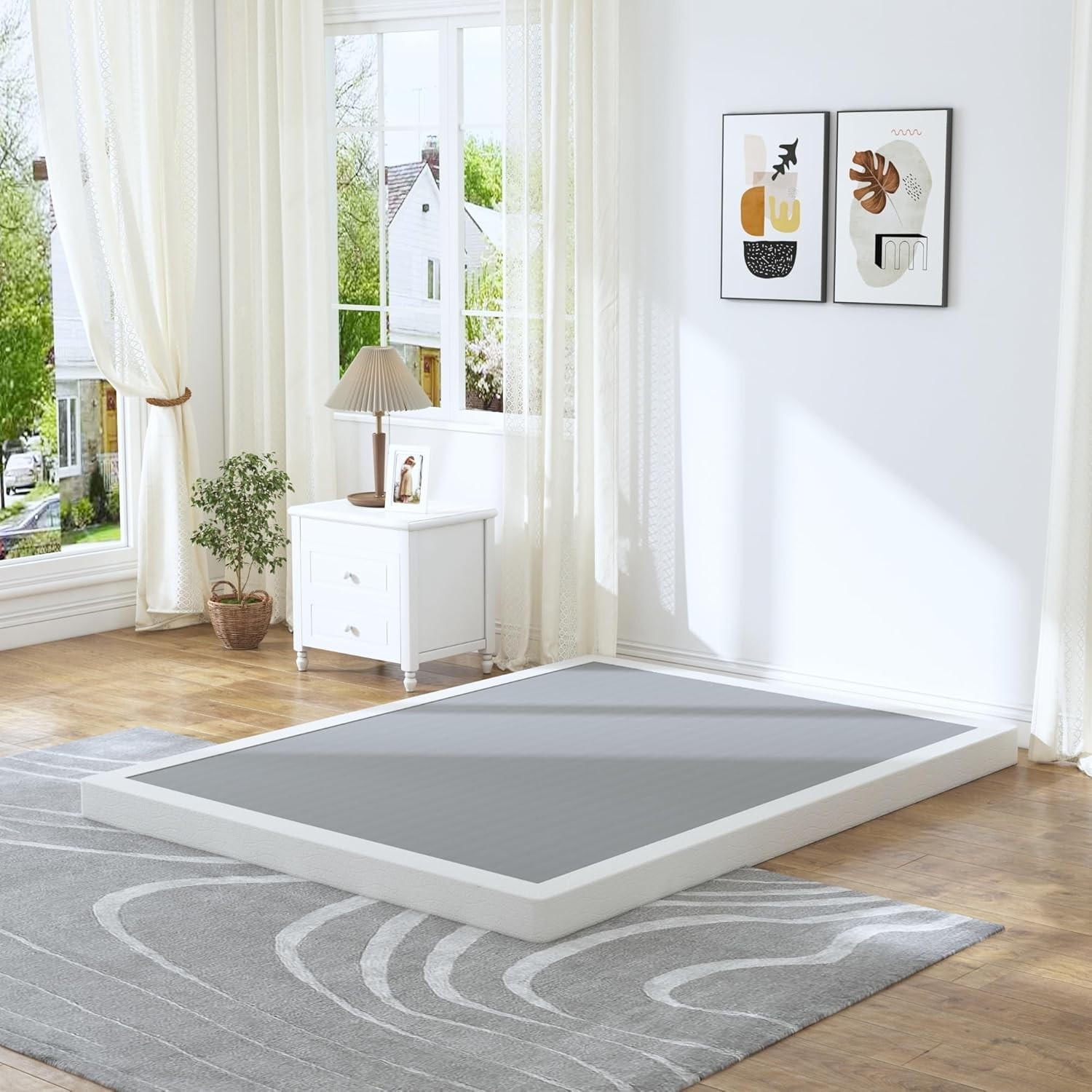 Low Profile Box Spring King Size, 3 Inch Box Spring for King Bed, Heavy Duty Ma