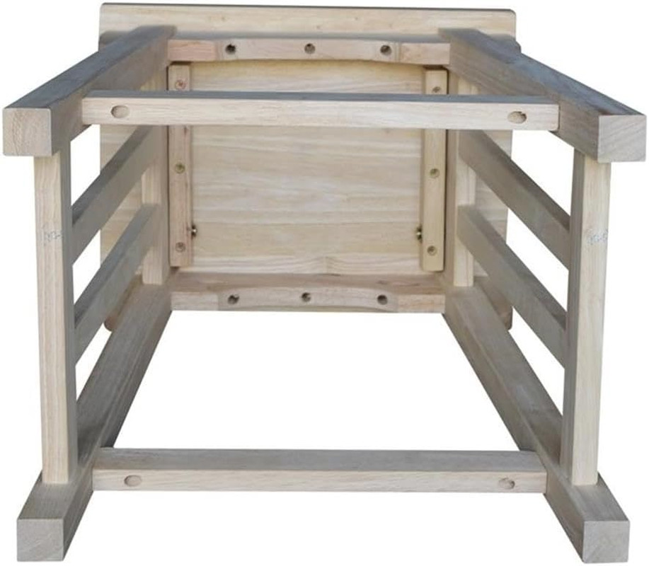 Unfinished 24-Inch Mission Counter Height Stool by International Concepts