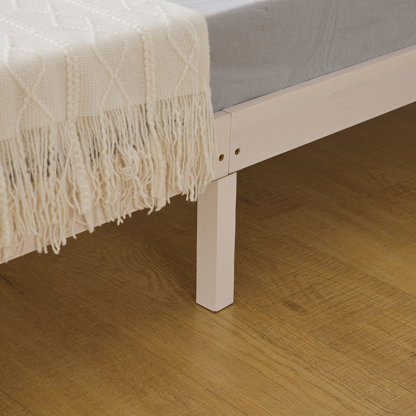 Twin/Full/Queen/King Size Bed Frame Deluxe Natural Solid Pine Wood Platform Bed
