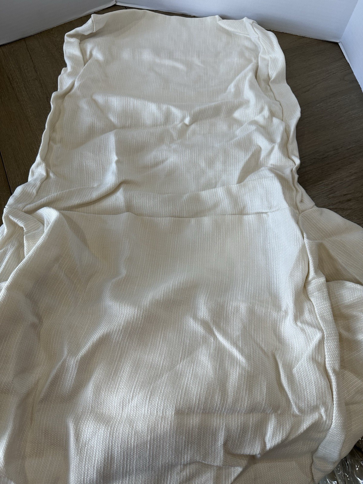 Pottery Barn Comfort roll side chair dining Slipcover ivory texture