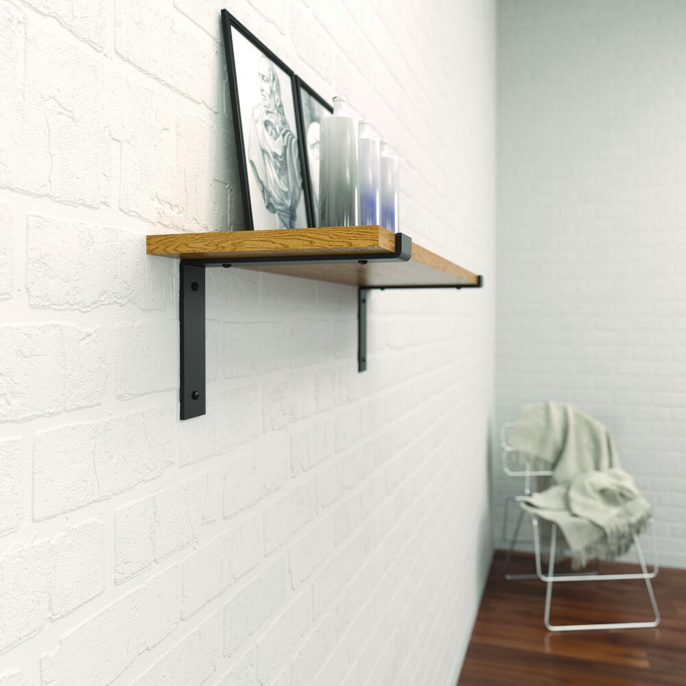 Pair 8″ Flat Iron Heavy Duty Shelf Bracket 100 lb. Weight Capacity CHOOSE FINISH