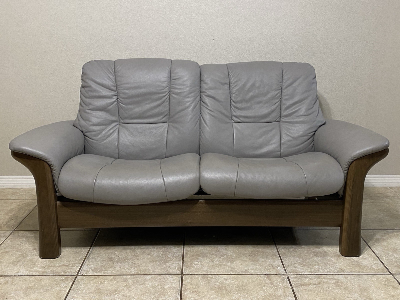 Ekornes Stressless Buckingham Leather Loveseat Sofa Luxury Furniture Norway MCM