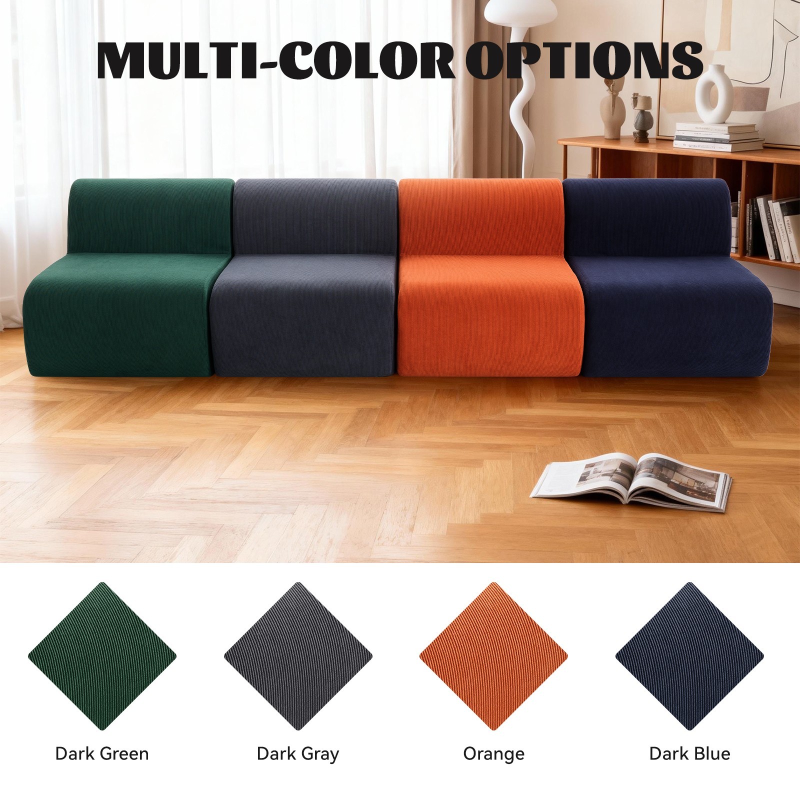 Giant Bean Bag Chair with Memory Foam Filled,Comfy Lazy Sofa Lounger Single Seat