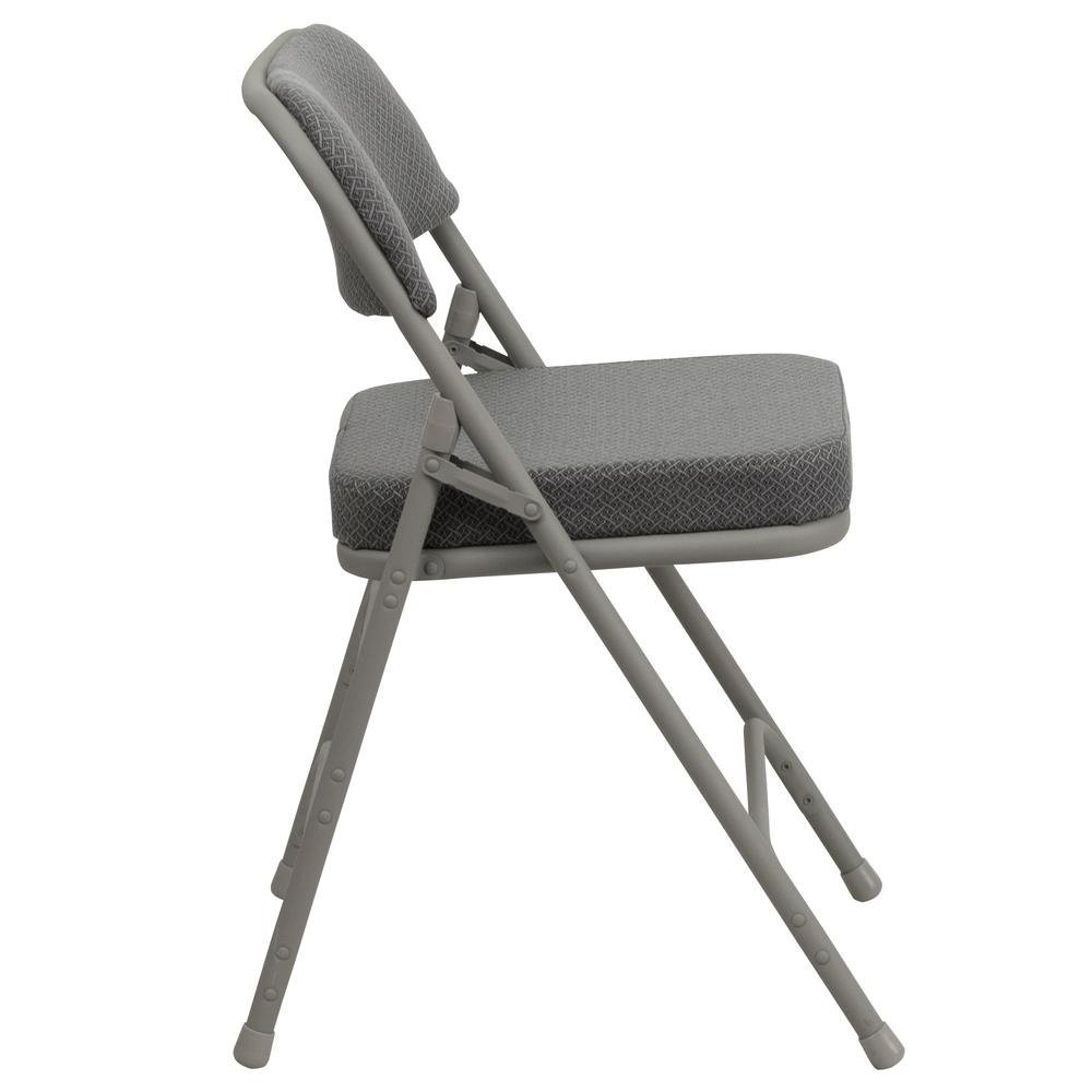 HERCULES Series Premium Curved Triple Braced & Double Hinged Gray Fabric…