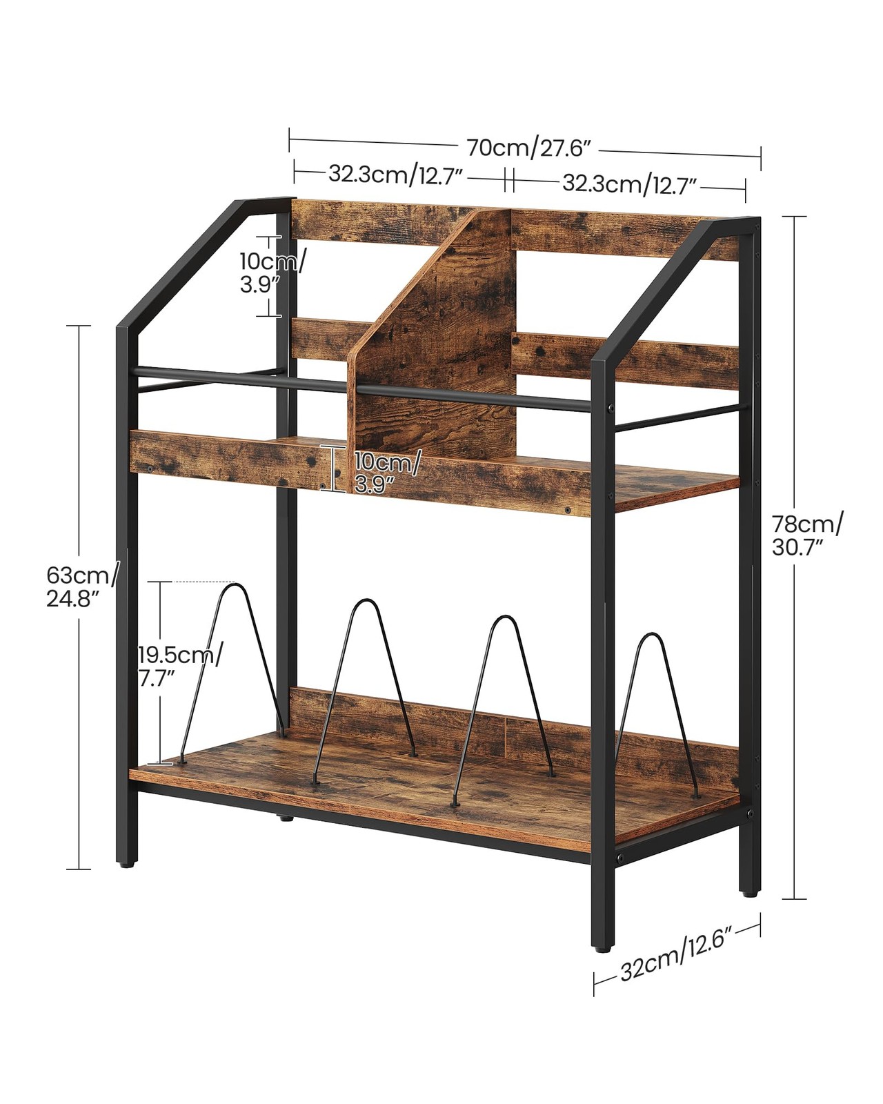 CHOEZON 2Tier Vinyl Record Storage Holder Rack, 250 LP Albums Display Shelf, …