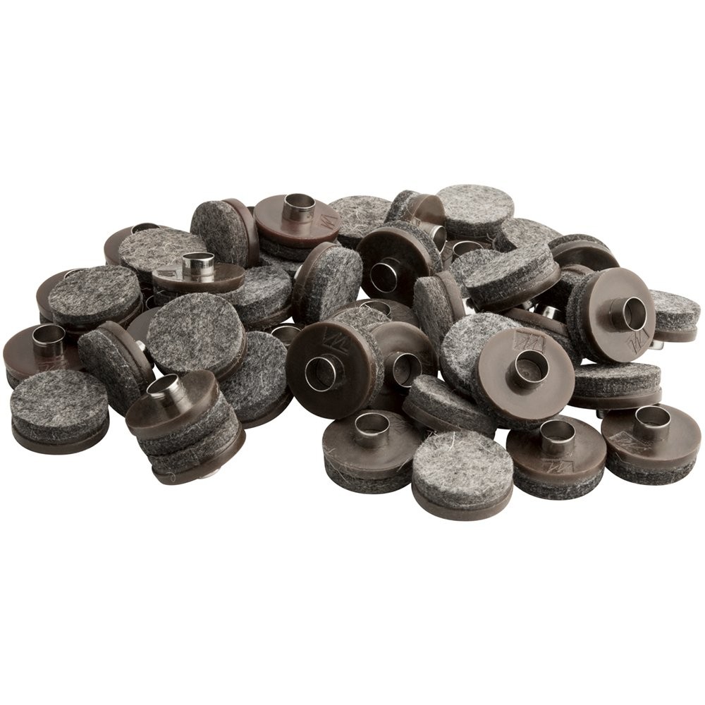 48 Pack 1 Inch Brown Nail On Felt Pads Furniture Floor Protectors for Hard Su…