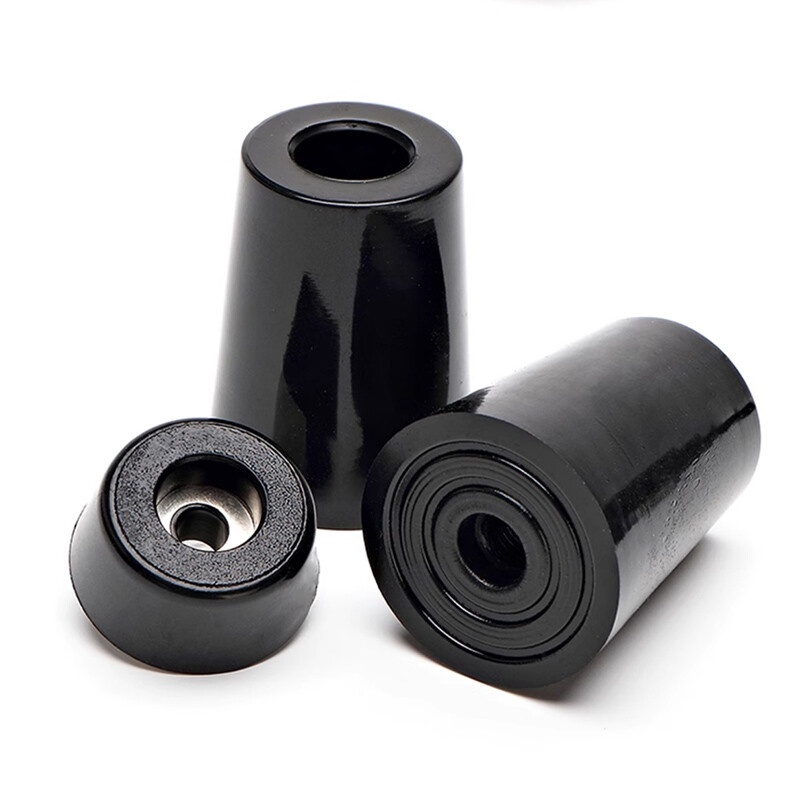 Black Furniture Rubber Feet Slip Protection Tapered with Washer Table Box Bed